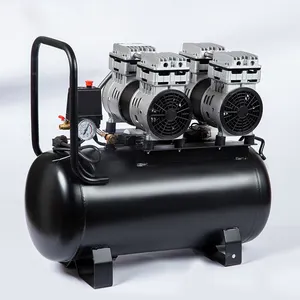 Advanced Silent Oil-Free Air Compressor Factory 550W * 2 AC 220V 240V 100V 50Hz 60Hz Compresseur Dental Air Compressor TUV CE