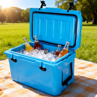 Glacière portable moderne rotomoulée thermique robuste de 45 L (45qt) pour la pêche, le stockage de glace sèche et la conservation des aliments