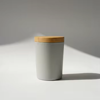 Ensemble de flacons pulvérisateurs vides de 3 oz, pots à bougies en verre ambré semi-transparent givré brillant pour la fabrication de bougies, réutilisables