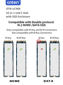 10-in-1 USB C HUB với SSD bao vây Docking Station cho MacBook và điện thoại USB 3.0 HDTV RJ45 <span class=keywords><strong>SD</strong></span> TF Đầu Đọc Thẻ - Product Image 3