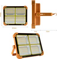Lampe de camping solaire portable d'urgence étanche IP67 avec batterie, chargement USB, néon, détecteur de mouvement, 6000 lumens, haute luminosité