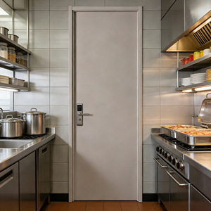 <span class=keywords><strong>Porte</strong></span> intérieure à panneau plat composite, peinture écologique à base d'eau, laquée, minimaliste, insonorisante pour villa, chambre, salle de bain, hôtel - Product Image 3