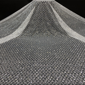Tissu de broderie de paillettes concaves de mangue de maille extensible pour robes de mode robes sacs chapeaux Textile étincelant - Product Image 5