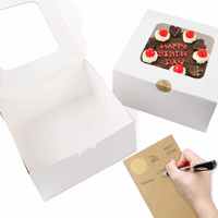 Boîtes à gâteau pop de mariage personnalisées en gros 10x10x5 boîtes en carton boîte à gâteau dessert en papier à emporter