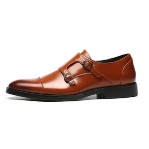 Zapatos Oxford de Cuero Genuino para Hombre, Estilo Italiano de Alta Gama, Hechos a Mano, para Boda, con Cierre Deslizante, Bordado Ligero Otoñal, Puntera de Acero - Product Image 2