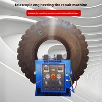Machine de réparation de pneus pour engins de chantier et chargeurs - Réparation à chaud/incendie pour la construction métallique bleue