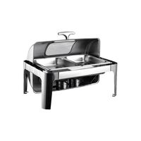 Four thermique pliant pour hôtel Conteneur de chauffage des aliments Réchaud à buffet en acier inoxydable Réchaud à alcool Buffy