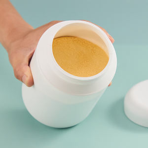 برطمان مسحوق بروتين بلاستيكي مخصص لتعبئة مكمل صالة الألعاب الرياضية مع بنفسجي - Product Image 3