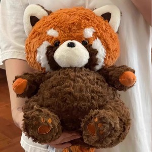 Simpatico <span class=keywords><strong>Panda</strong></span> <span class=keywords><strong>rosso</strong></span> e procione peluche morbidi giocattoli cartoni animati personalizzati pieni <span class=keywords><strong>di</strong></span> cotone PP compagni <span class=keywords><strong>di</strong></span> sonno - Product Image 5