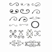 Usine chinoise vente en gros de produits en fer forgé personnalisés, rouleaux décoratifs en fer forgé S pour la décoration de clôture et de porte