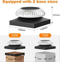 Lampes solaires pour poteaux LED, lampes de jardin - Détecteur de mouvement, étanches, blanc chaud, pour poteaux en bois/vinyle