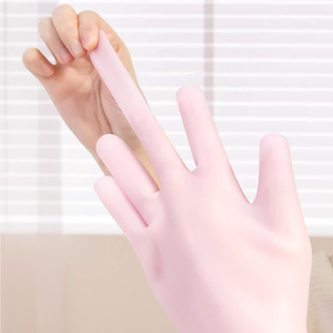 Ensemble de soins pour les mains en silicone, gants hydratants pour peaux gercées, soin nourrissant profond de nuit, réutilisable, traitement spa, outil de soin de la peau à domicile - Product Image 3