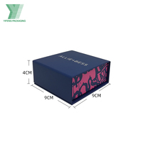 Boîte à bijoux en papier de style livre avec logo personnalisé, laminage mat, doublure en éponge, fermeture magnétique, recyclable pour pendentifs, bagues, colliers