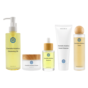 Private Label Centella Hydrating Facial Care Set Cleanser Toner Essence Cream Gift Box OEM ODM Skincare Kit - Product Image 5