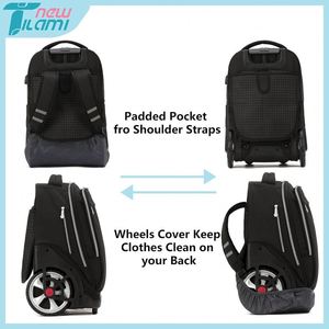 BSCI <b>Roller</b> <b>Large</b> Capacity Travel Duffel Bag with Multifunctional Rolling Backpack for Mobile Business - Product Image 4