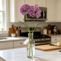 Bouquet de fleurs artificielles d'allium rose, fausses tiges de fleurs d'oignon géantes pour la décoration de la maison, des mariages et des fêtes