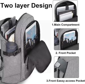 <span class=keywords><strong>Zaino</strong></span> Professionale per Computer da <span class=keywords><strong>Donna</strong></span>, Leggero e Sottile in Tessuto Morbido, per Lavoro e Viaggi - Product Image 4