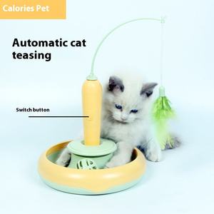 Giocattolo elettrico interattivo per animali domestici piatto da gioco in peluche rimovibile con asta lunga auto-piacere automatico per prendere in giro per gatti - Product Image 2