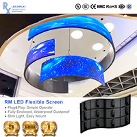 Écran LED incurvé flexible créatif de haute qualité RX, affichage publicitaire HD P1.5 P1.8 P2.5, mur vidéo LED intérieur, scène commerciale numérique