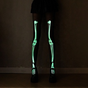 Calze Scheletro Fluorescenti all'Ingrosso, Costumi di Halloween, Collant Trasparenti <span class=keywords><strong>in</strong></span> Nylon per Donne - Product Image 5