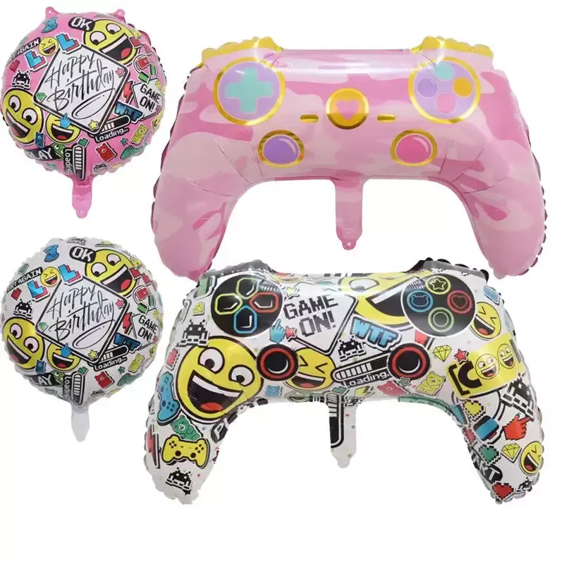 Wholesale Game On Balloon Gamepad Controller Foil Globos Happy Birthday Party Decoration Balloons