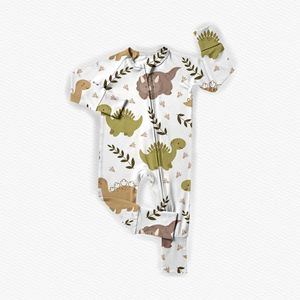 <span class=keywords><strong>Pigiama</strong></span> in bambù all'ingrosso personalizzabile con stampa, per neonati, con simpatici cuccioli e <span class=keywords><strong>dinosauri</strong></span>, tutina intera con bottoni, morbido e traspirante - Product Image 2