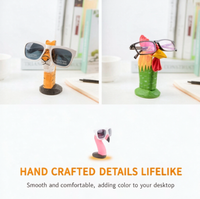 Support de présentation pour lunettes et lunettes de soleil en bois sculpté à la main VIPbuy avec finition peinte pour la maison/le bureau, cadeau (Flamingo)
