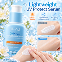 Crème solaire hydratante visage au peptide de cuivre GHK-Cu, style coréen, invisible, légère, sans traces blanches, protection UV SPF 50, coréenne
