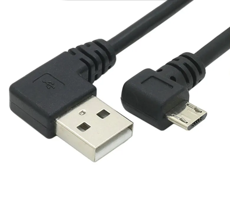 Micro Usb Kabel Combo Linker & Rechter Hoek Micro Usb 5 Pin Mannelijk Naar Usb 2.0 Type Een Rechte Hoek Mannelijke Data Sync En Opladen Kabel