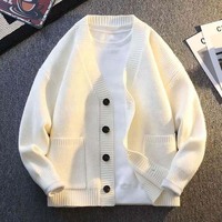Cardigan en maille tendance pour homme – Nouvelle collection Printemps-Automne 2026 – Style jeune, simple, unique, polyvalent et décontracté