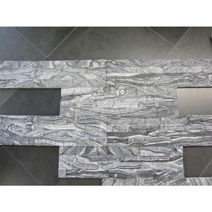 Carreau de <span class=keywords><strong>pierre</strong></span> personnalisé pour mur extérieur <span class=keywords><strong>Pierre</strong></span> de <span class=keywords><strong>parement</strong></span> empilée en quartzite grise naturelle pour murs intérieurs - Product Image 4