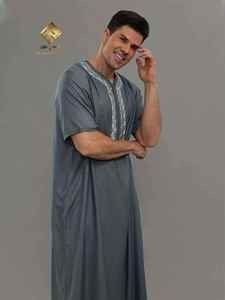Robe de prière musulmane pour hommes du Moyen-Orient, mode arabe, nous l'avons confectionnée en coton de qualité supérieure - Product Image 2