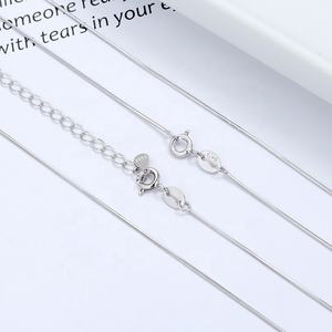 Cadenas de joyería fina, collar de serpiente redondo de plata S925 Real para colgante, cadena de serpiente importada de plata de ley 100% 925 para mujer - Product Image 4