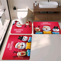Tapis et paillasson de salle de bain à thème festif – Doux, absorbant, antidérapant – Décoration de Noël/Halloween – Parfait pour une utilisation festive à la maison