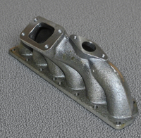 Tuyaux d'échappement à bride T25 de collecteur Turbo en fonte à ajustement direct pour VW 02-08 Golf Jetta 99-04 Jetta 2.8L VR6 24V Matériau métallique