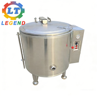 Marmite industrielle basculante en acier inoxydable à double enveloppe 60-500L, électrique/gaz, pour la cuisson de soupes et ragoûts