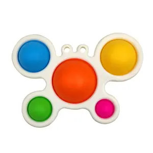 Porte-clés de bureau mignon et amusant, jouet de bureau, jouets de cerveau, fossette Simple pour Mini jouets de Fidget à fossettes simples, livraison rapide, Offre Spéciale