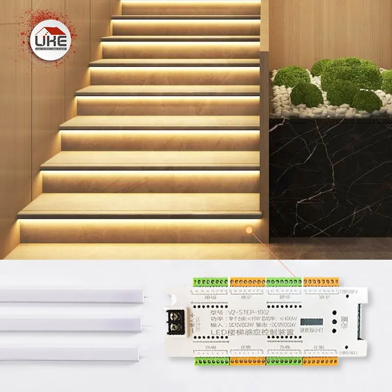階段用LEDモーションセンサーライト32ステップコントローラー屋内装飾カスタマイズされた自動スマートホームライト