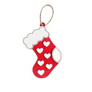 Decorazioni Natalizie in Legno a Forma di Calzini Rossi da Appendere Fai-da-Te per Regali di <span class=keywords><strong>Natale</strong></span> in Famiglia - Product Image 6