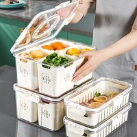 Caja de almacenamiento para refrigerador de calidad alimentaria con tapa transparente, caja de almacenamiento y conservación para cocina doméstica