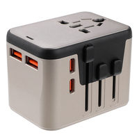 Adaptador de Viaje Universal de Carga Rápida Todo en Uno de 45W, 8 Salidas, 8A, 2 Puertos USB, 2 Puertos Tipo-C, para iPhone y Samsung, Compatible con Todo el Mundo, Novedad 2025