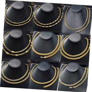 カスタムラグジュアリージュエリーイタリア75018kゴールドメッキ銅ネックレスとブレスレットジュエリーセット女性 - Product Image 1