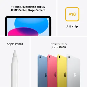 แท็บเล็ตคอมพิวเตอร์ขนาด 11 นิ้ว ชิป A16 Allwinner ปี 2025 ระบบปฏิบัติการแท้ <span class=keywords><strong>iPadOS</strong></span> ความละเอียด 2360x1640 รองรับ Wi-Fi สำหรับรุ่นปี 2025 ใช้งานระดับมืออาชีพ - Product Image 2