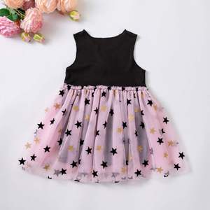 <span class=keywords><strong>Robe</strong></span> sans manches respirante à motif étoile pour bébés filles, idéale pour garder au frais en été chaud - Product Image 2