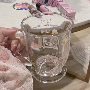 Vaso de Vidrio con Diseño de Oso Adorable, Ecológico, Portátil, de Gran Capacidad, con Asa - Product Image 4