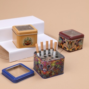 Multi-functional <strong>Ashtray</strong> and Decorative Item <strong>Box</strong> for Home or Office Desk <strong>Tin</strong> <strong>Box</strong> - Product Image 3