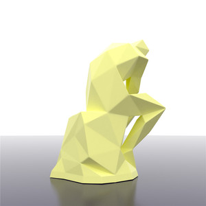 Scultura in Resina Arte Astratta Statua Geometrica dell'Uomo Pensante per Decorazione - Product Image 3