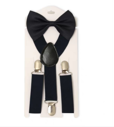 2022 Детские регулируемые подтяжки жаккардовые с 3 зажимами