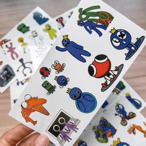 Nuovi Adesivi per Tatuaggi Temporanei Rainbow Friends 2026, Carini e Colorati, Ecologici, Impermeabili, 8 Fogli per Feste, Body Art - Product Image 5