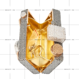 Women Vintage <b>Camera</b> Crystal Evening <b>Bag</b> Dazzling Rhinestones Clutch Purse Chic Handbag for Wedding Guest Theme Party - Product Image 5